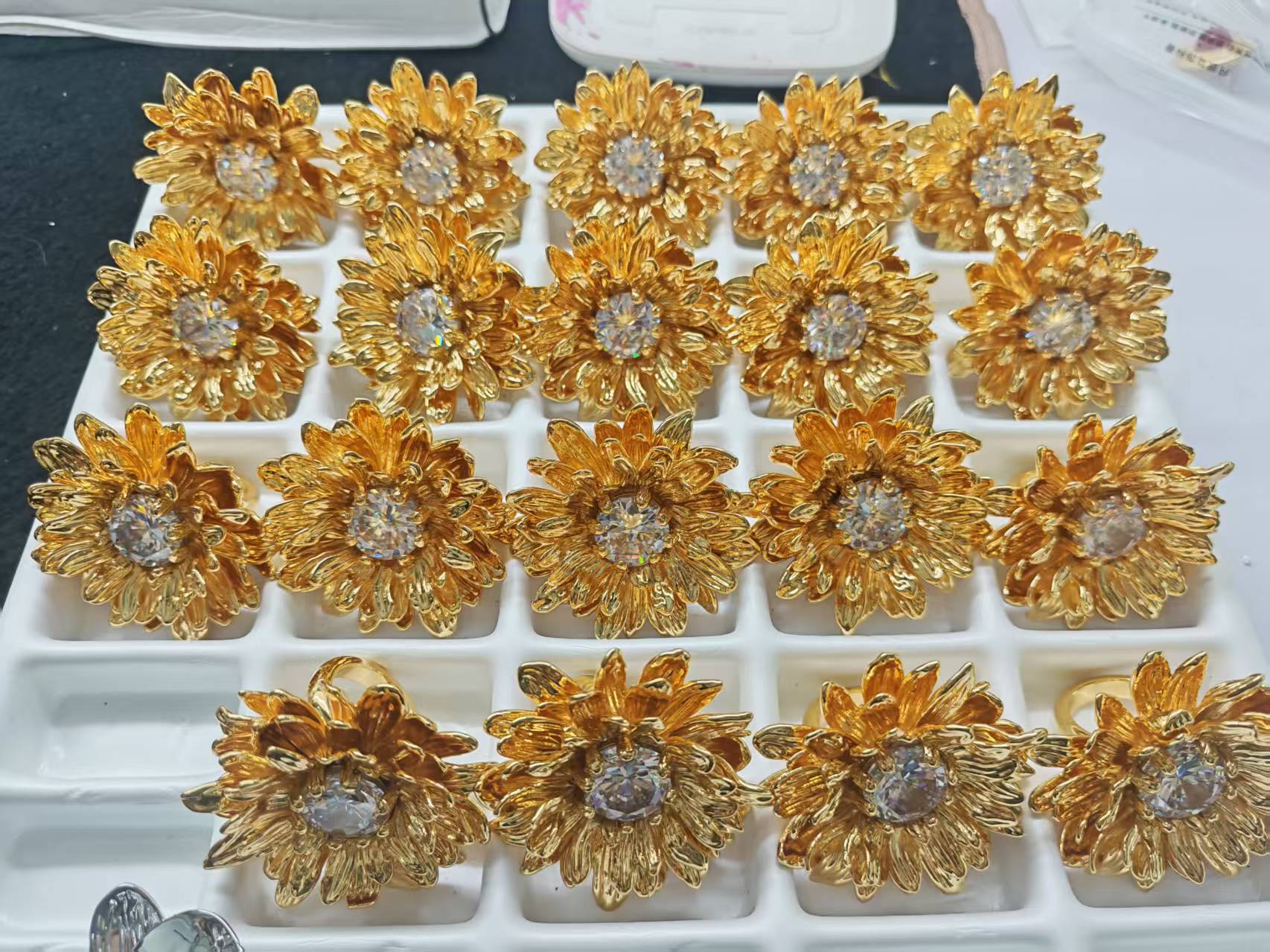 Gold-color jewelry production batch