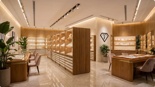 TEYING jewelry showroom with ready styles for buyers